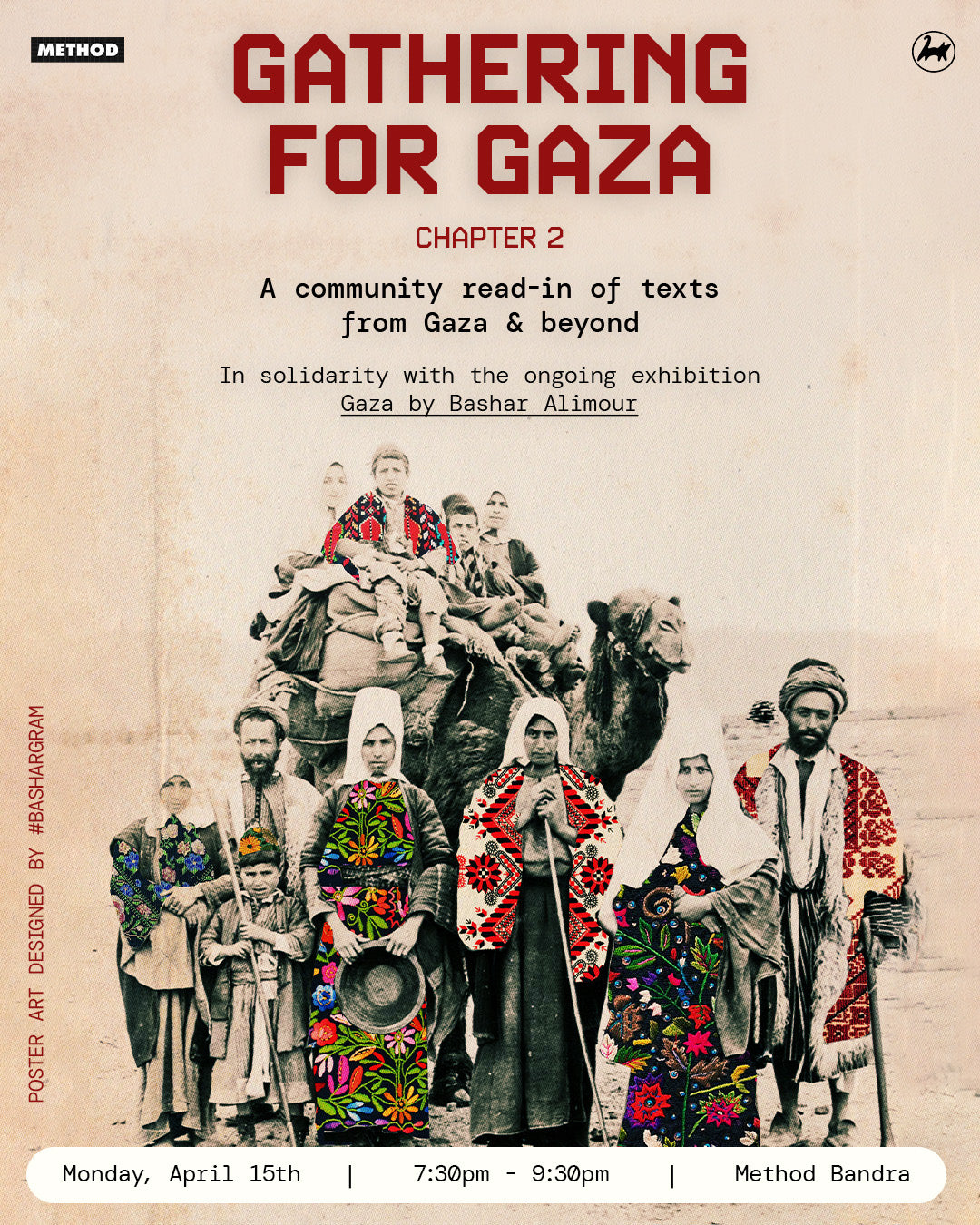Gather for Gaza | Monday, 15th April| Method Bandra | Community Event
