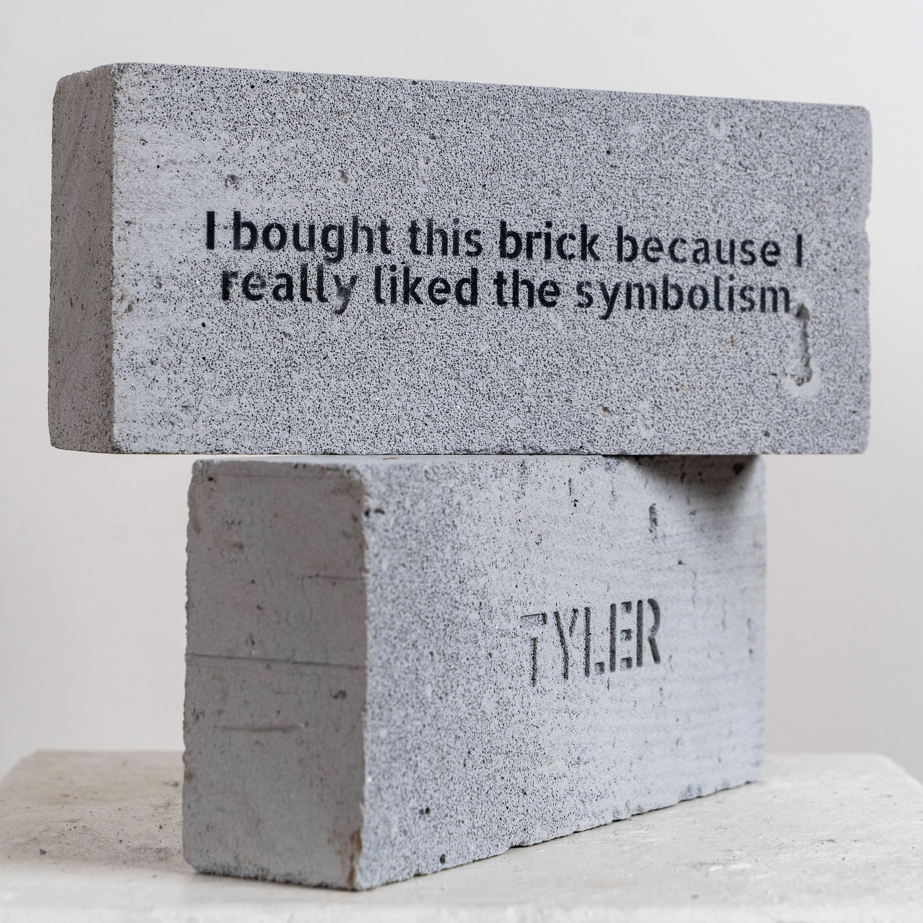I Bought This Brick Because | Art Brick by Tyler