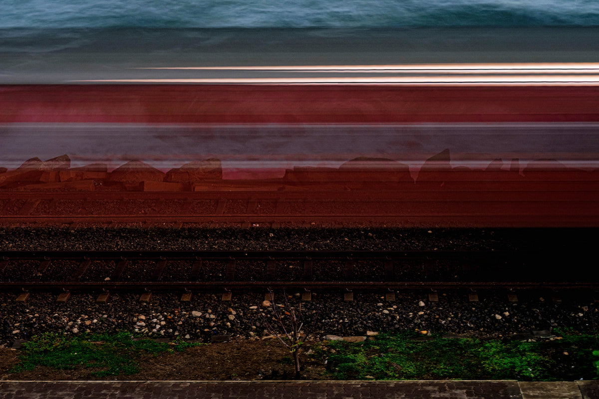 Midnight Red Train by Aashim Tyagi