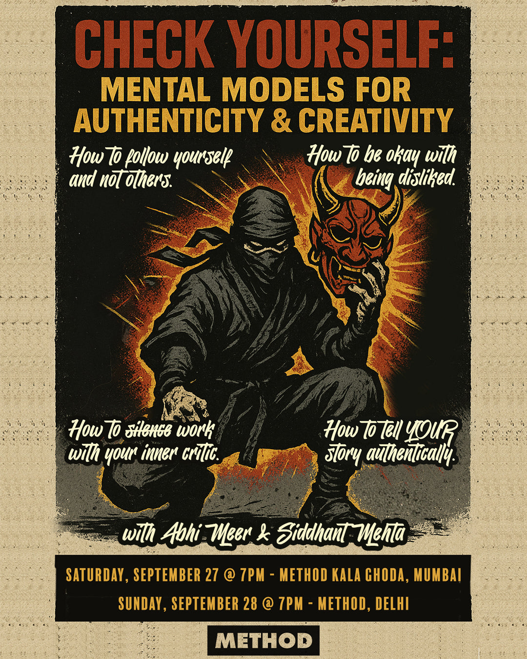Check Yourself: Mental Models for Authenticity & Creativity | Abhi Meer + Siddhant Mehta