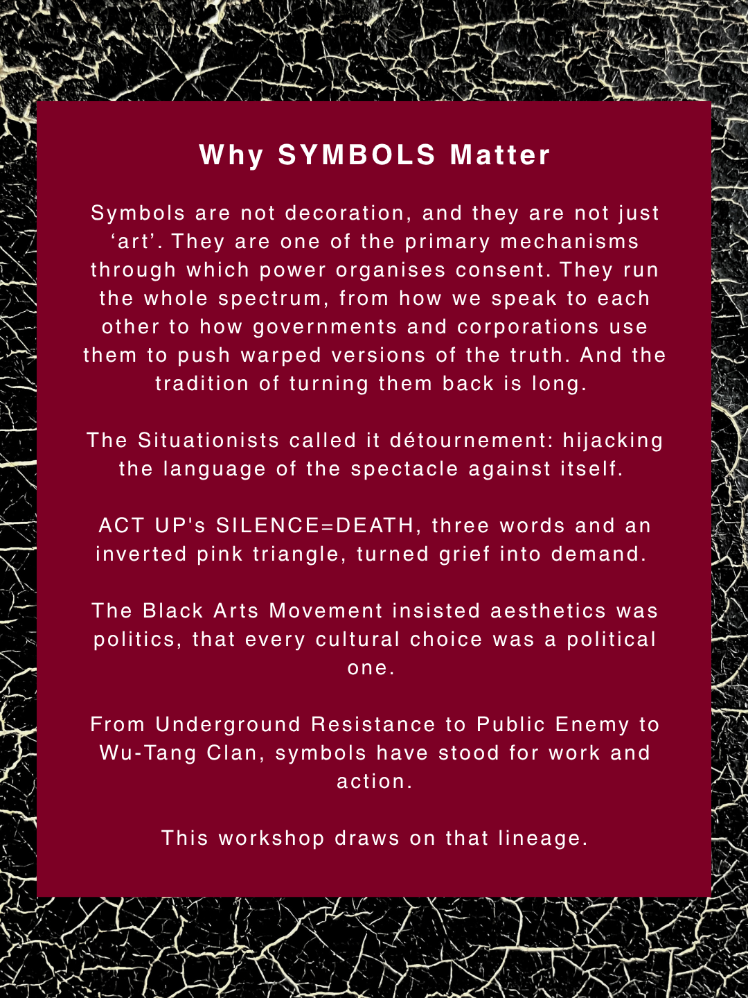 Workshop | Symbols & The Grammar of Resistance | Sun, 12 Jul | Method Kala Ghoda