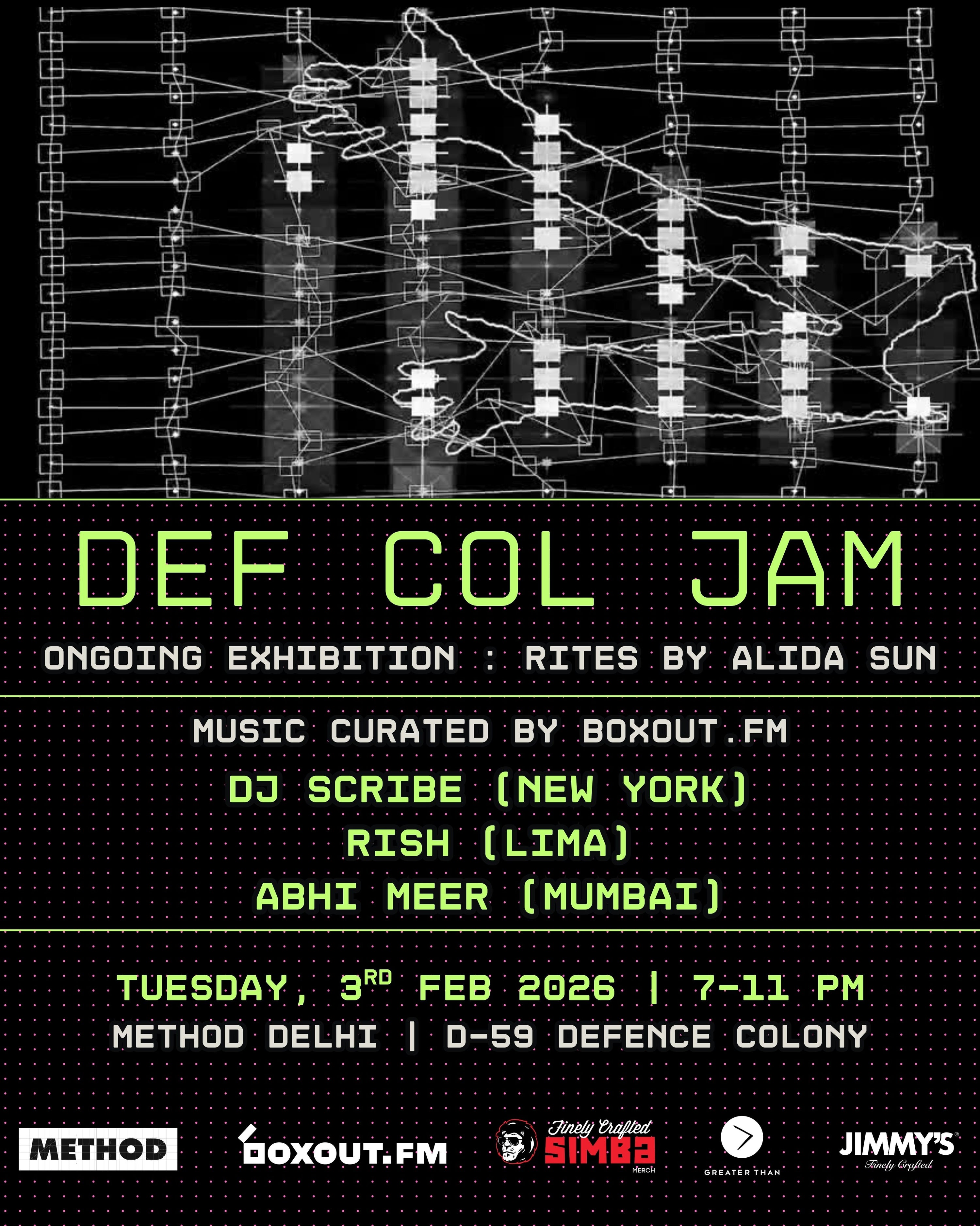 Def Col Jam | DJ Scribe, Rish, Abhi Meer | Method Delhi | 3rd Feb