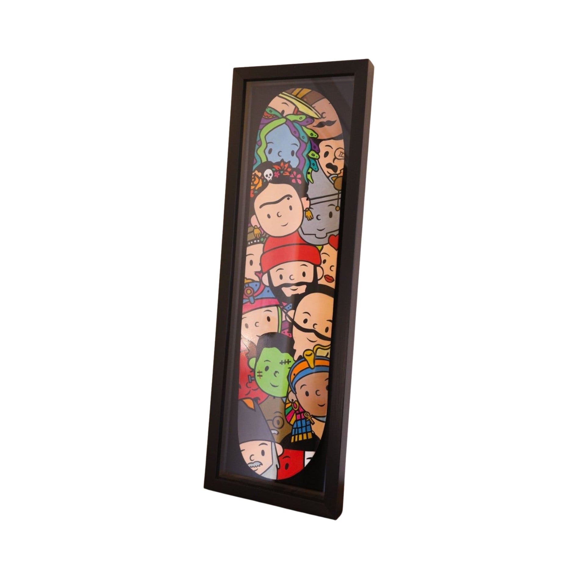 Toy Faces Hand-Painted Skateboard Deck   by Amrit Pal Singh