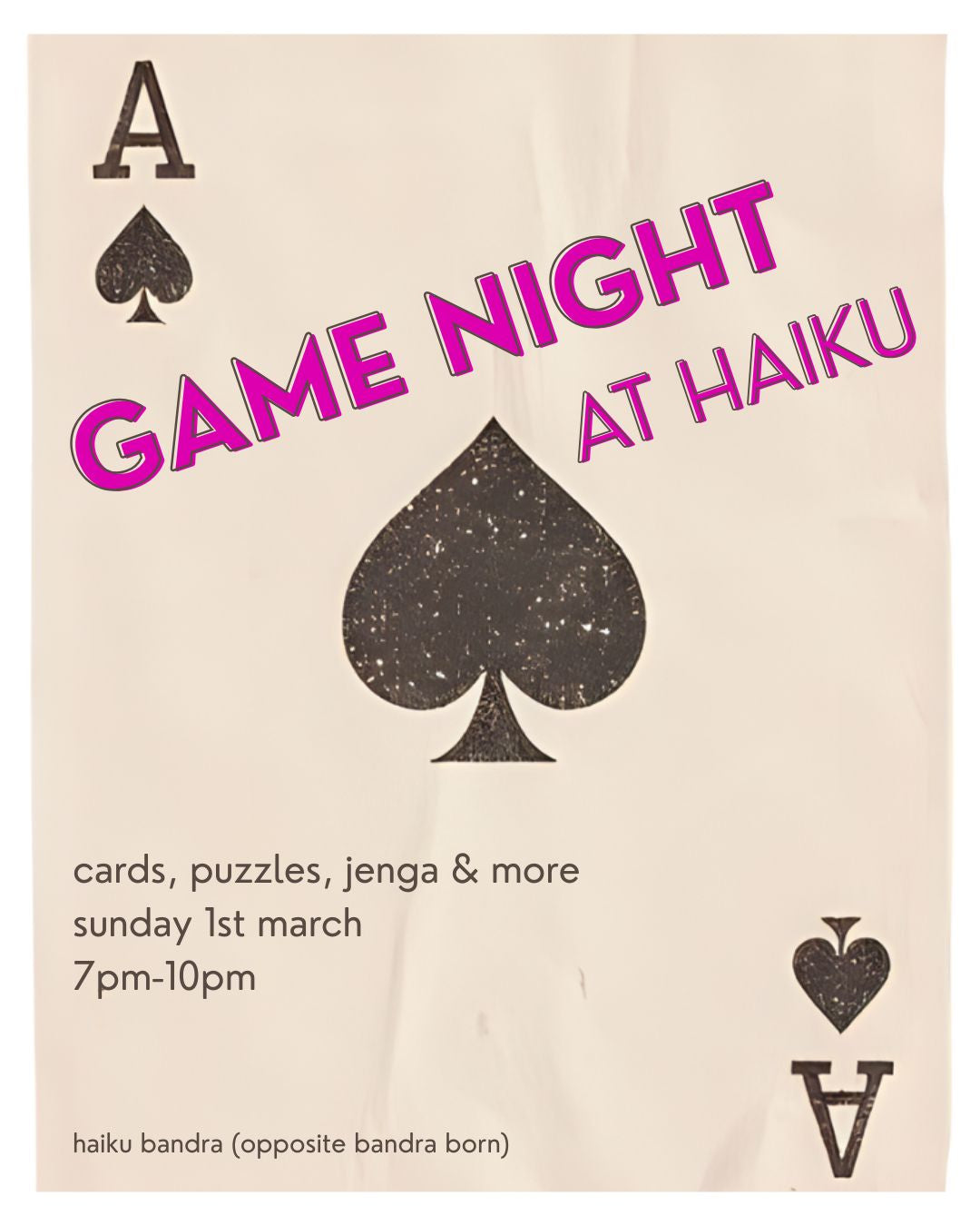 Game Night | 1st March | Haiku Bandra (fka Method Bandra)
