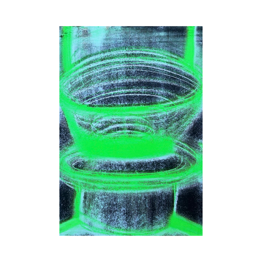 Hand press series / black and green by Sehaj Malik