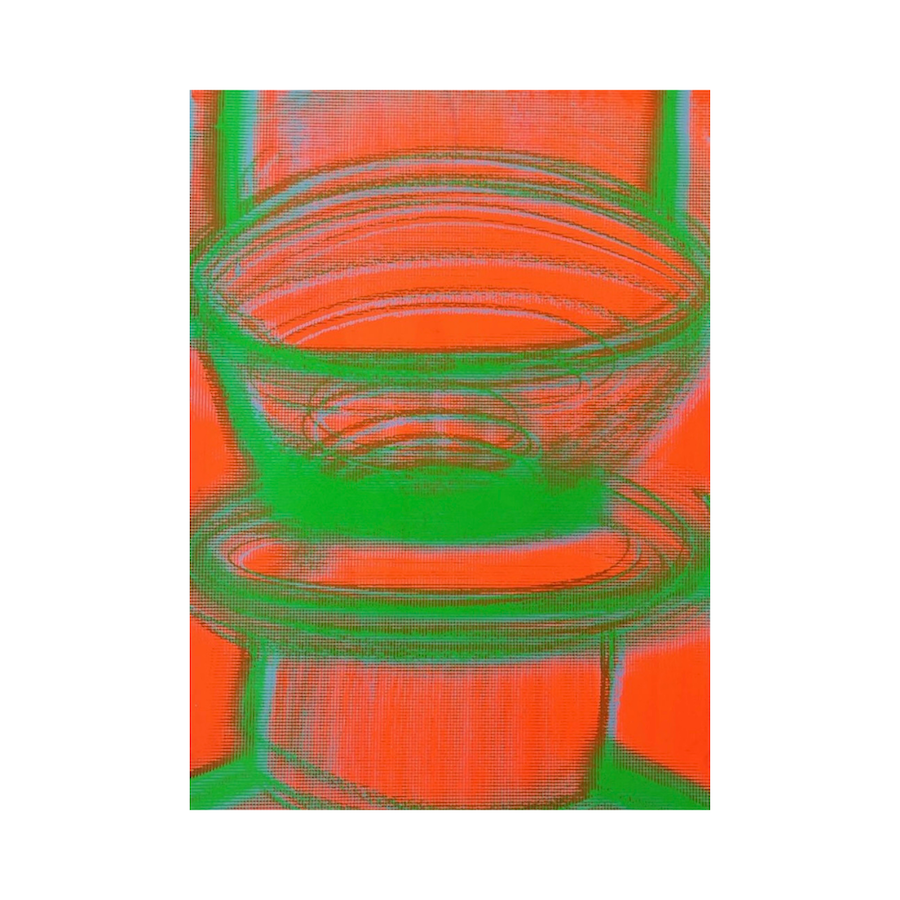 Hand press series / orange and green by Sehaj Malik