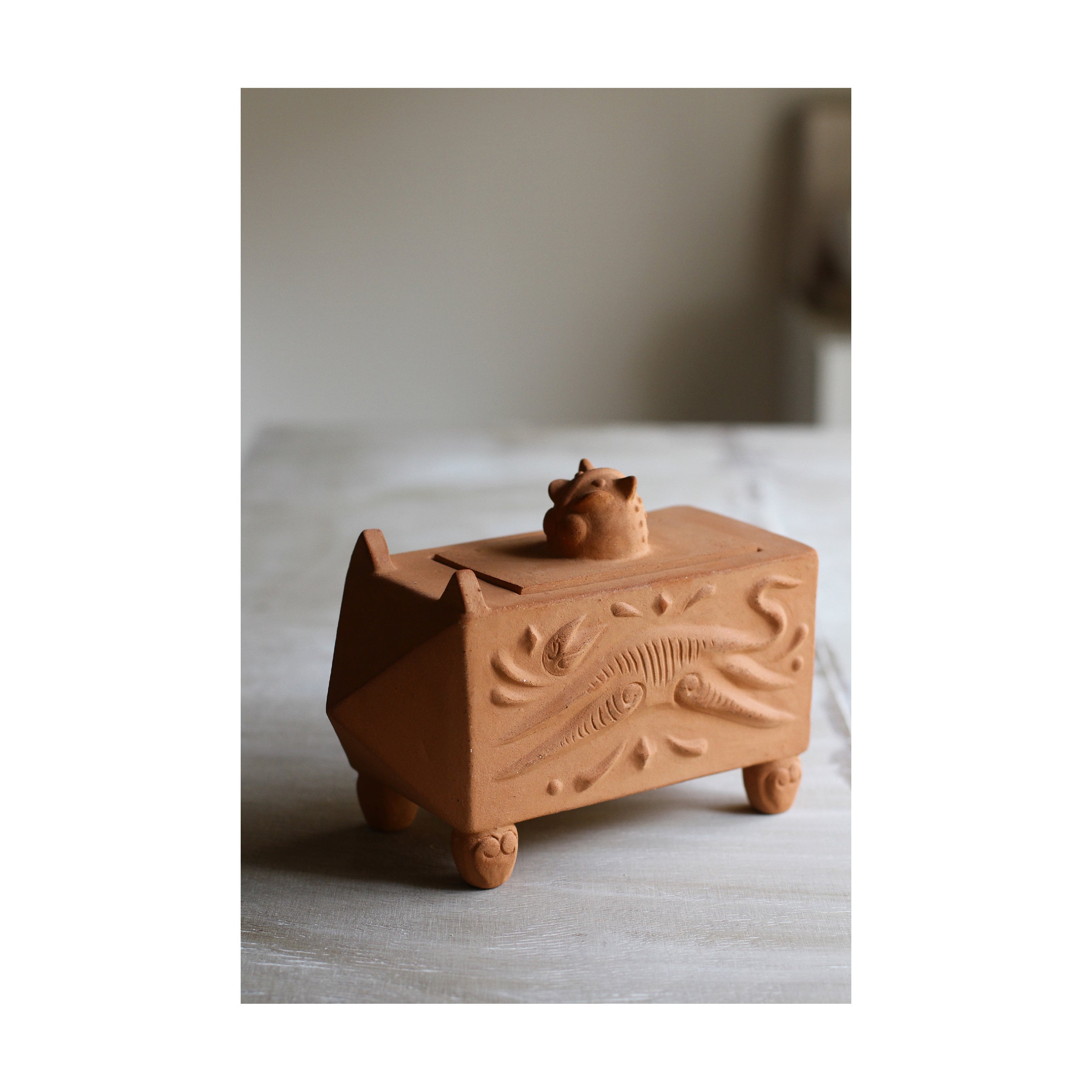 Lidded Block Cat by Tosha Jagad