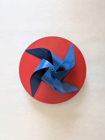 The hour of the wind - Blue on Red by Ansh Kumar