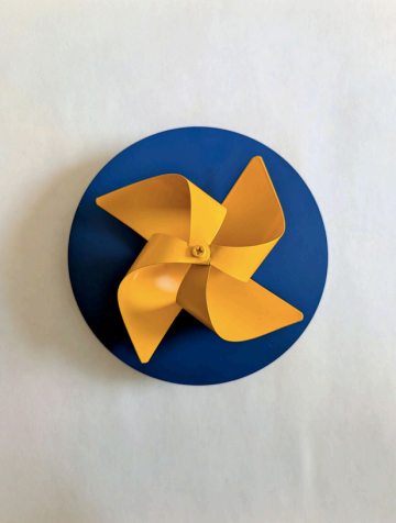The hour of the wind - Yellow on Blue by Ansh Kumar