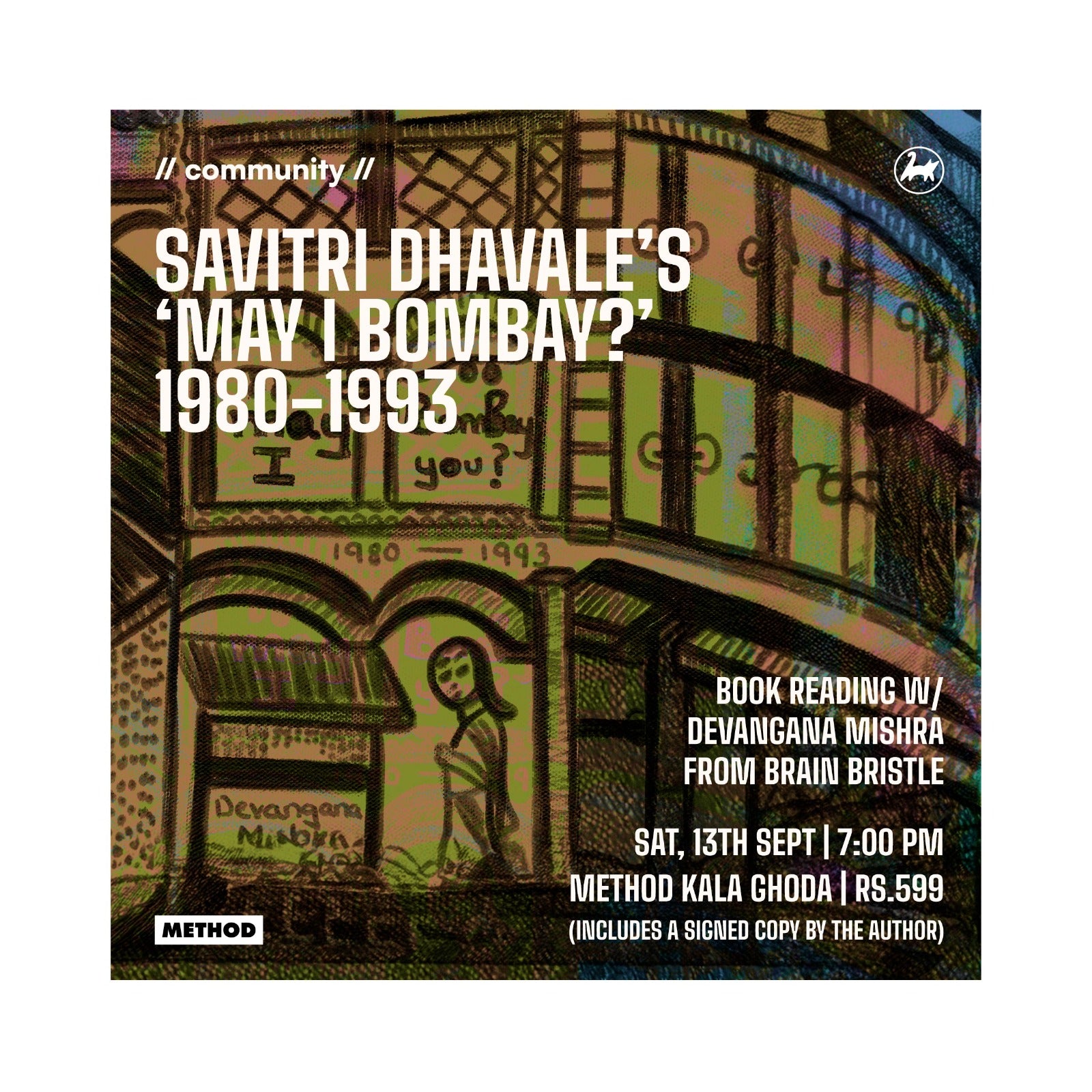 Savitri Dhavale’s ‘May I Bombay?’, 1980-1993 | Event | 13th September | Method Kala Ghoda