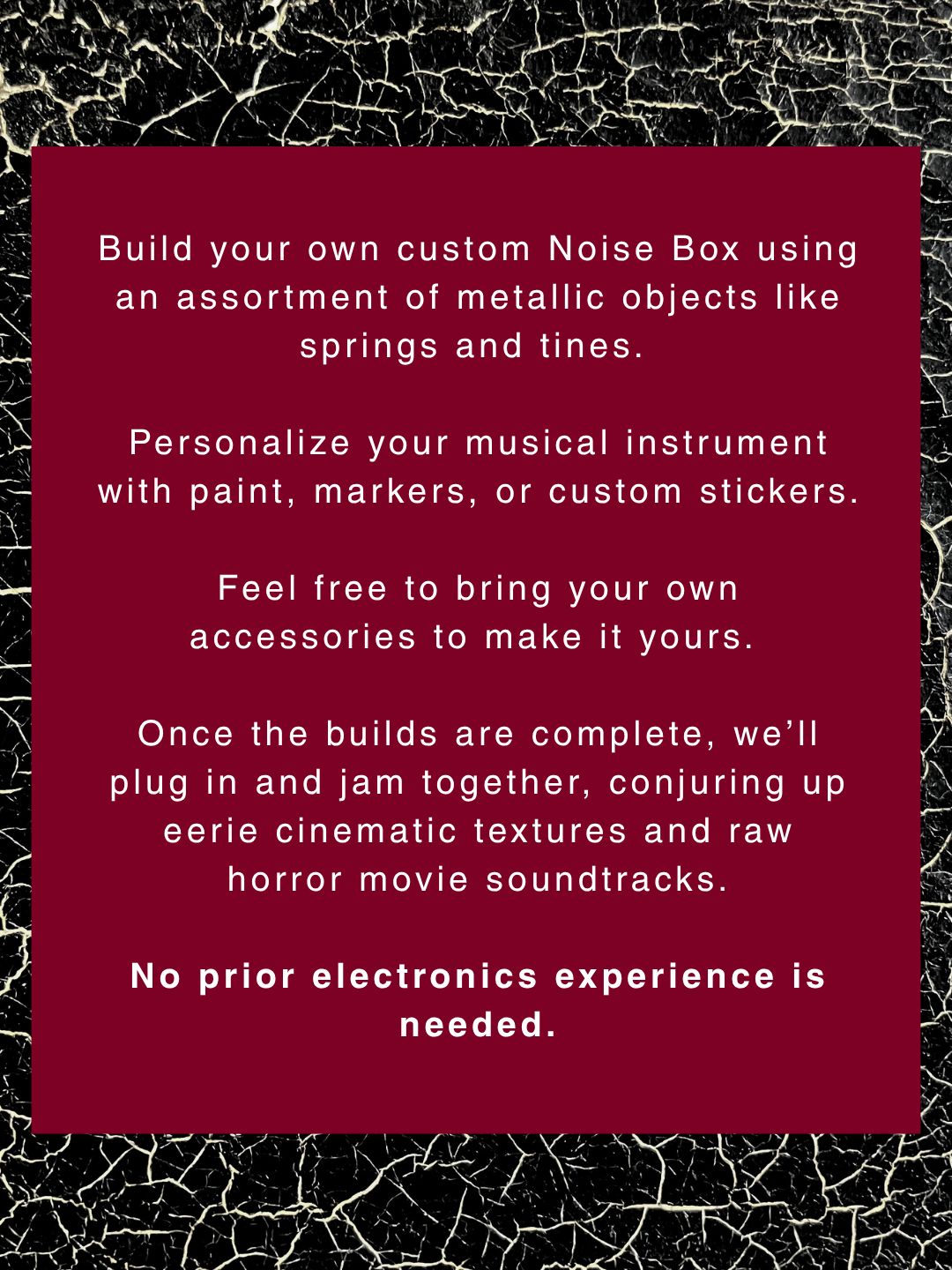 Build Your Own Noise Box | DIY Instrument Building with Qareebi | Method Kala Ghoda | 23 Aug