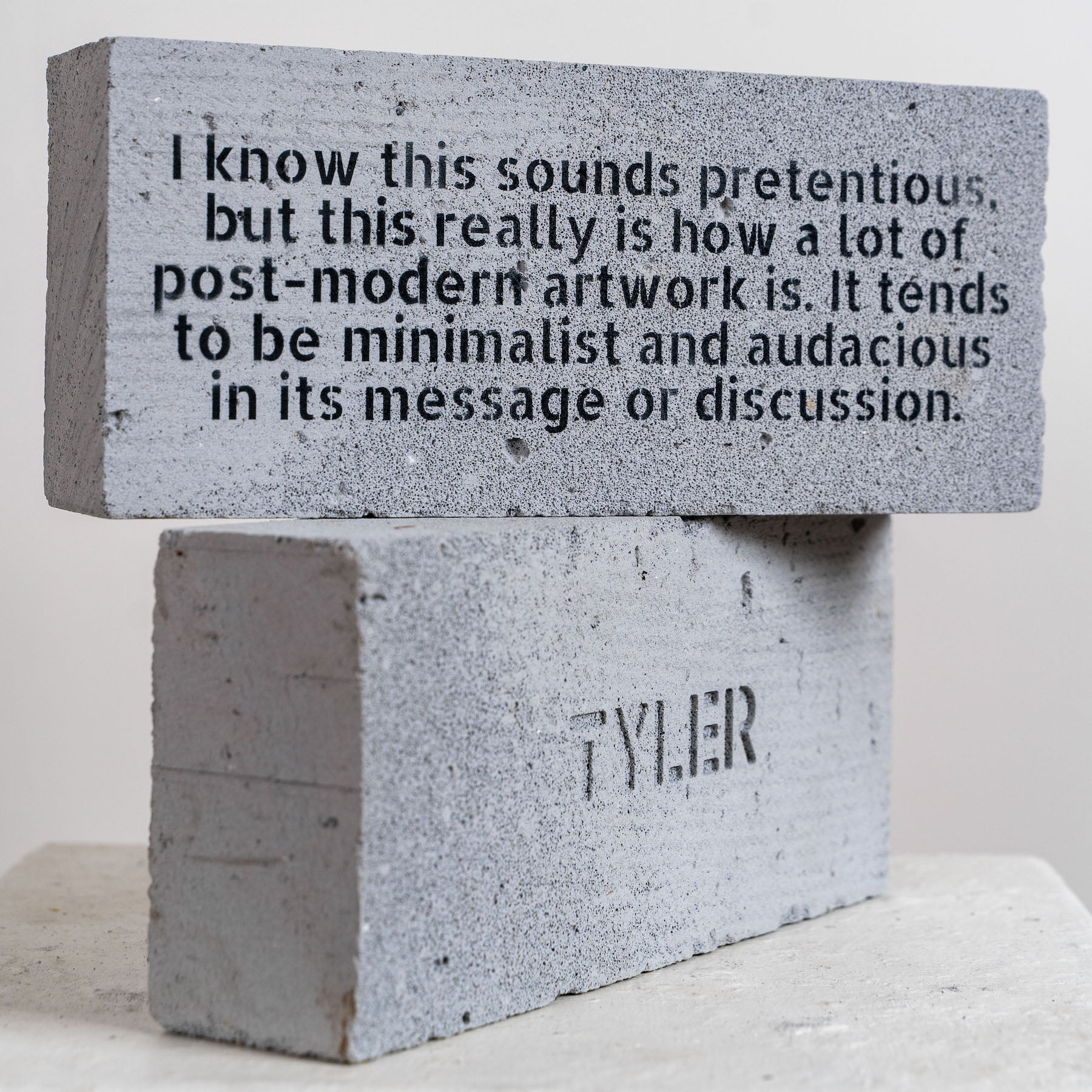 I Know This Sounds Pretentious | Art Brick by Tyler