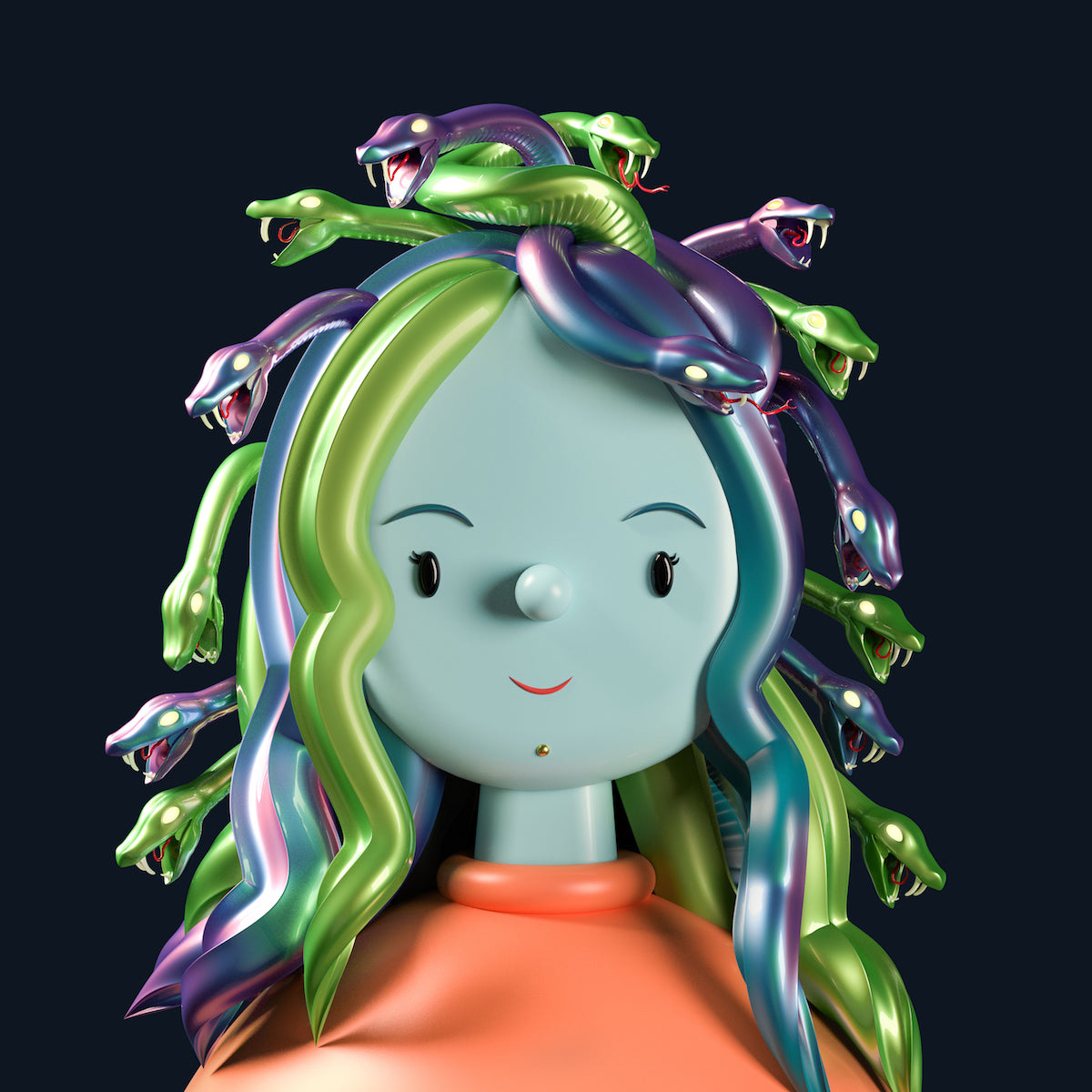 Medusa Toy Face  by Amrit Pal Singh