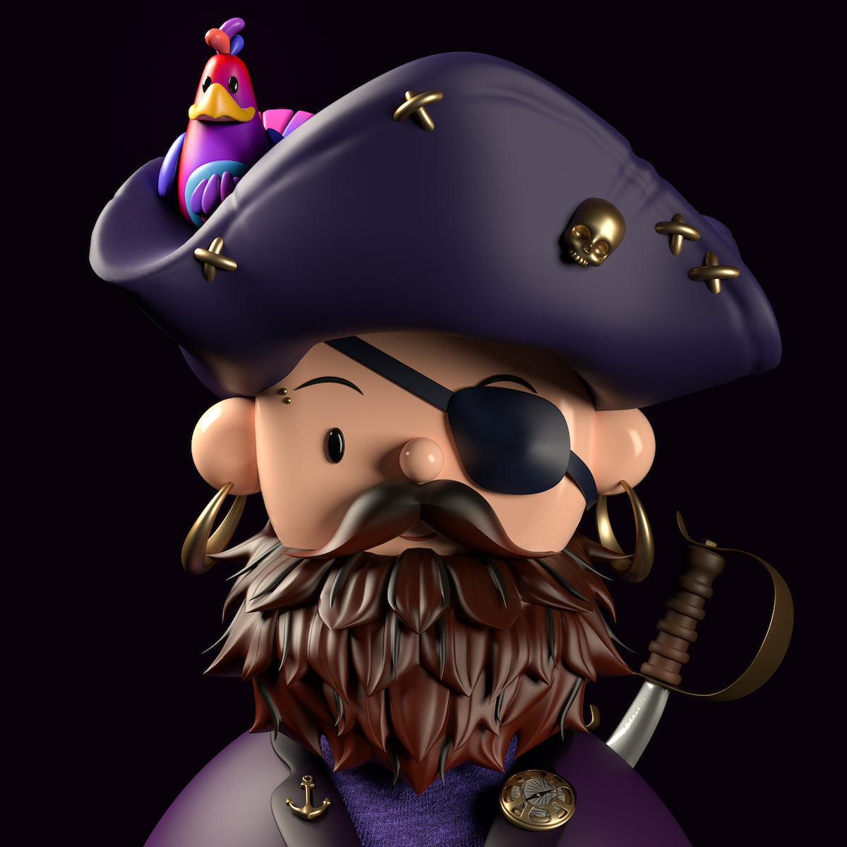 Pirate Toy Face  by Amrit Pal Singh