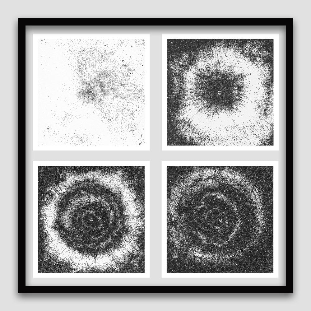 Formation Void - Creation of a Black Hole (Set of 4) by Varsha Kumar