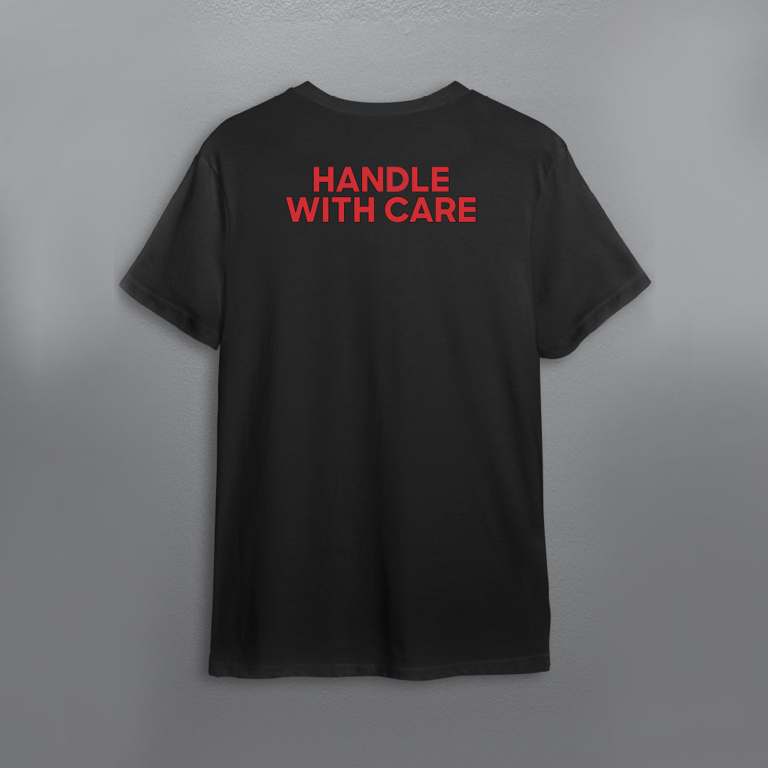 Handle With Care (Black) | T-Shirt by Yaazd Contractor - Method