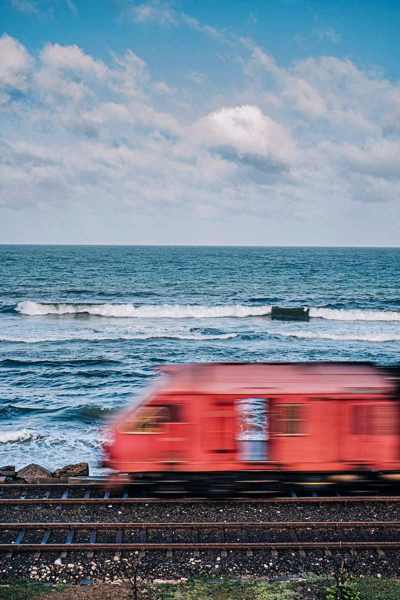 Red Train (Day) - I by Aashim Tyagi